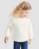 image 1 of F&F Girls 2-Pack Cotton Rich Bow Print and Heart Sweatshirts in Cream