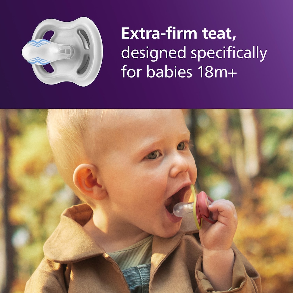 image 1 of Philips Avent Ultra Air Soother 18m+ 2 pack