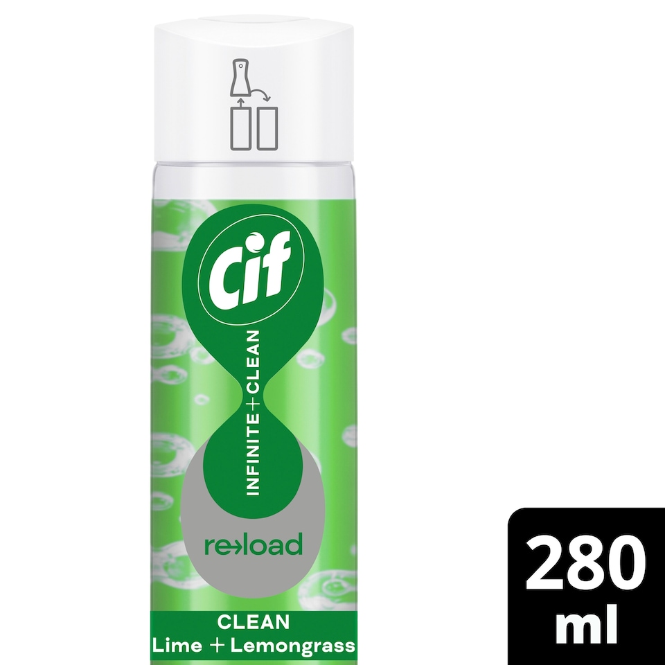 image 1 of Cif Infinite Clean All in One: Clean Lime and Lemongrass Reload 280ml