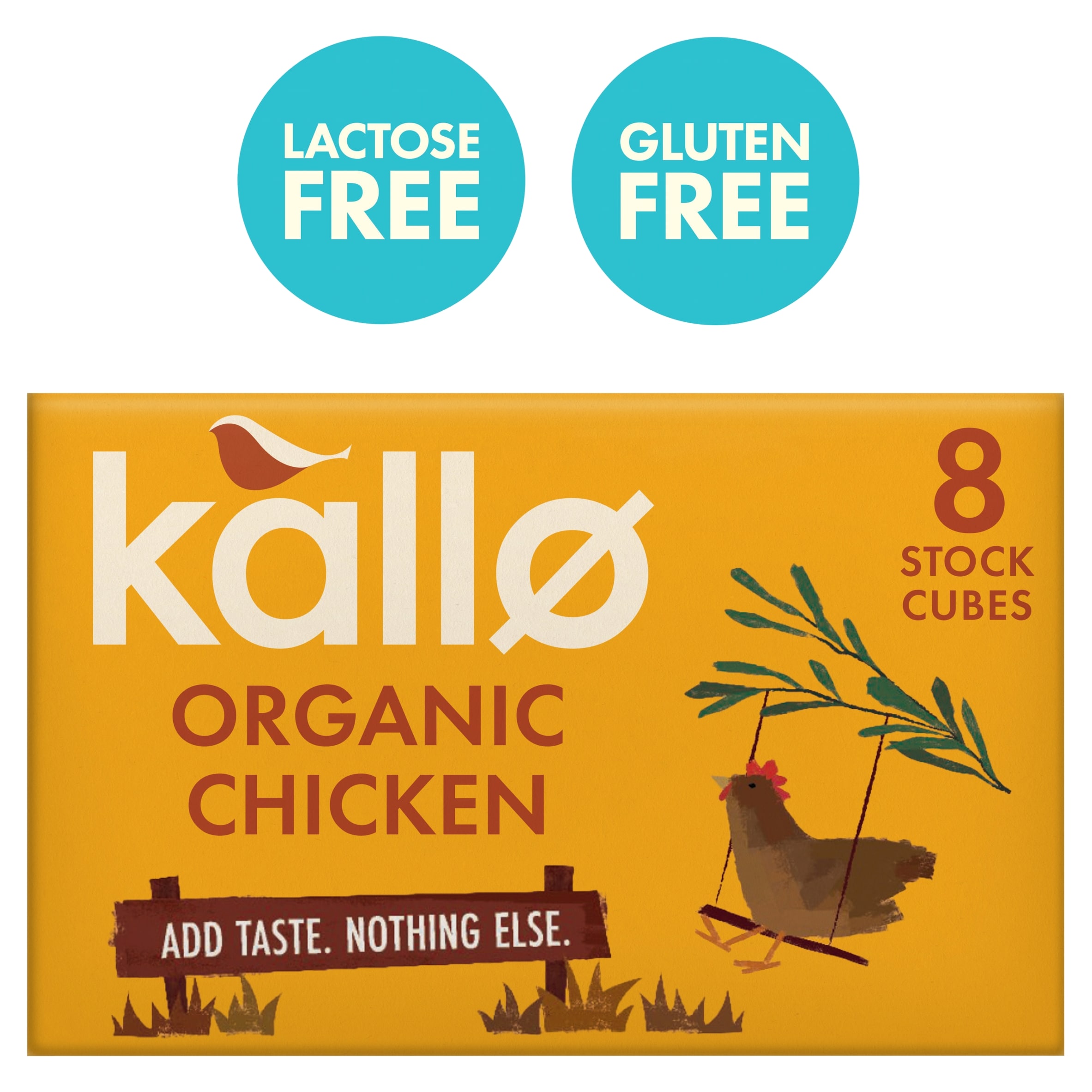 Kallo Organic Chicken Stock Cubes 8Pk 88G