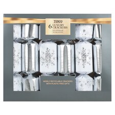 Tesco Luxury Silver Crackers 6 Pack