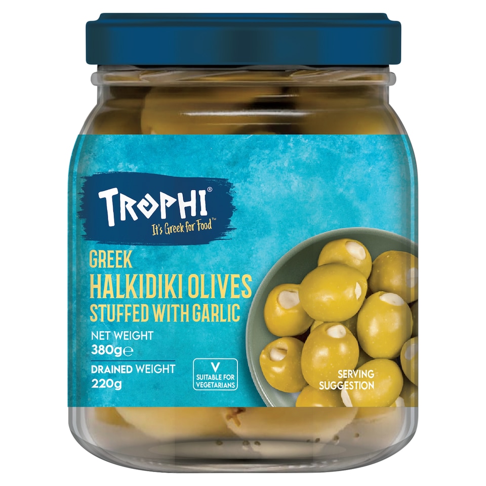 Trophi Halkidiki Olives Stuffed with Garlic 380g
