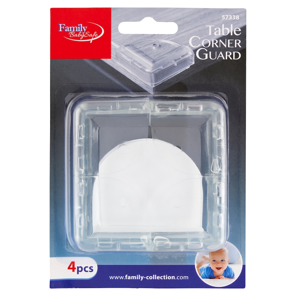 Family BabySafe Ochrana na rohy stola PVC priehľadná 4 ks