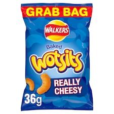 Walkers Wotsits Cheese Grab Bag Crisps 36g
