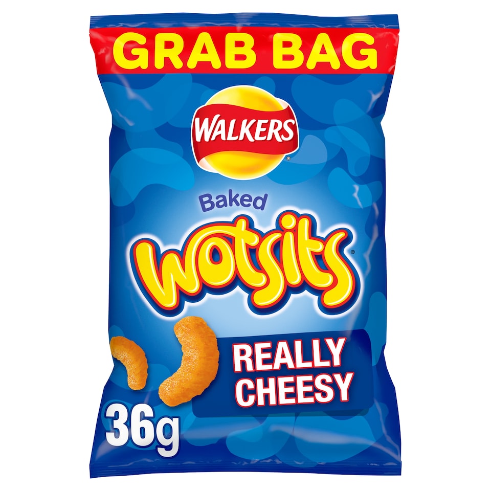 image 1 of Walkers Wotsits Cheese Grab Bag Crisps 36g