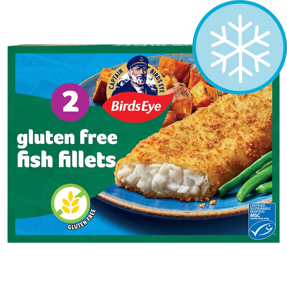 Birds Eye 2 Breaded Gluten Free Fish Fillets 250g