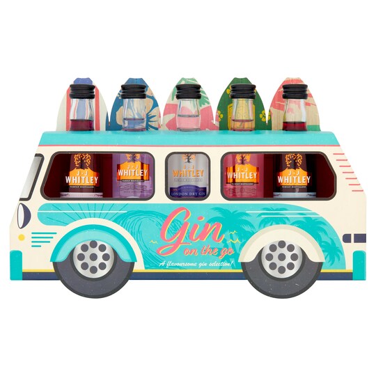 Jj Whitley Gin Bus 5 Pack Assortment Gift Set Tesco Groceries