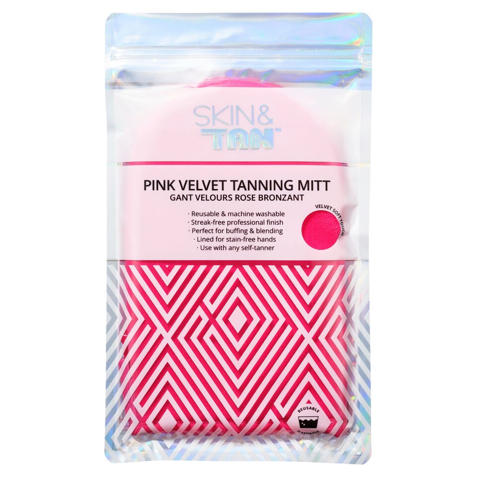 Skinny Tan Pink Velvet Dual Tanning Mitt