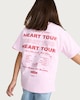 image 1 of F&F Girls Pure Cotton Limited Edition Heart Tour T-Shirt in Pink