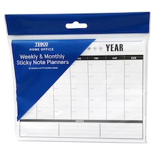 Tesco Sticky Note Weekly And Monthly Planners