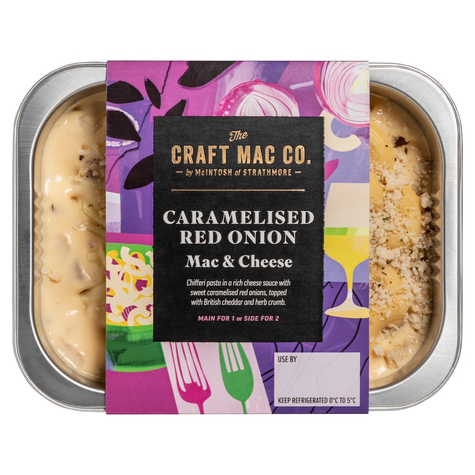 The Craft Mac Co. Caramelised Red Onion Mac & Cheese 400g
