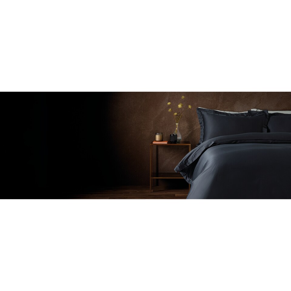 image 1 of F&F Home Hotel Navy Stitch Oxford Edge Duvet Cover Set Double