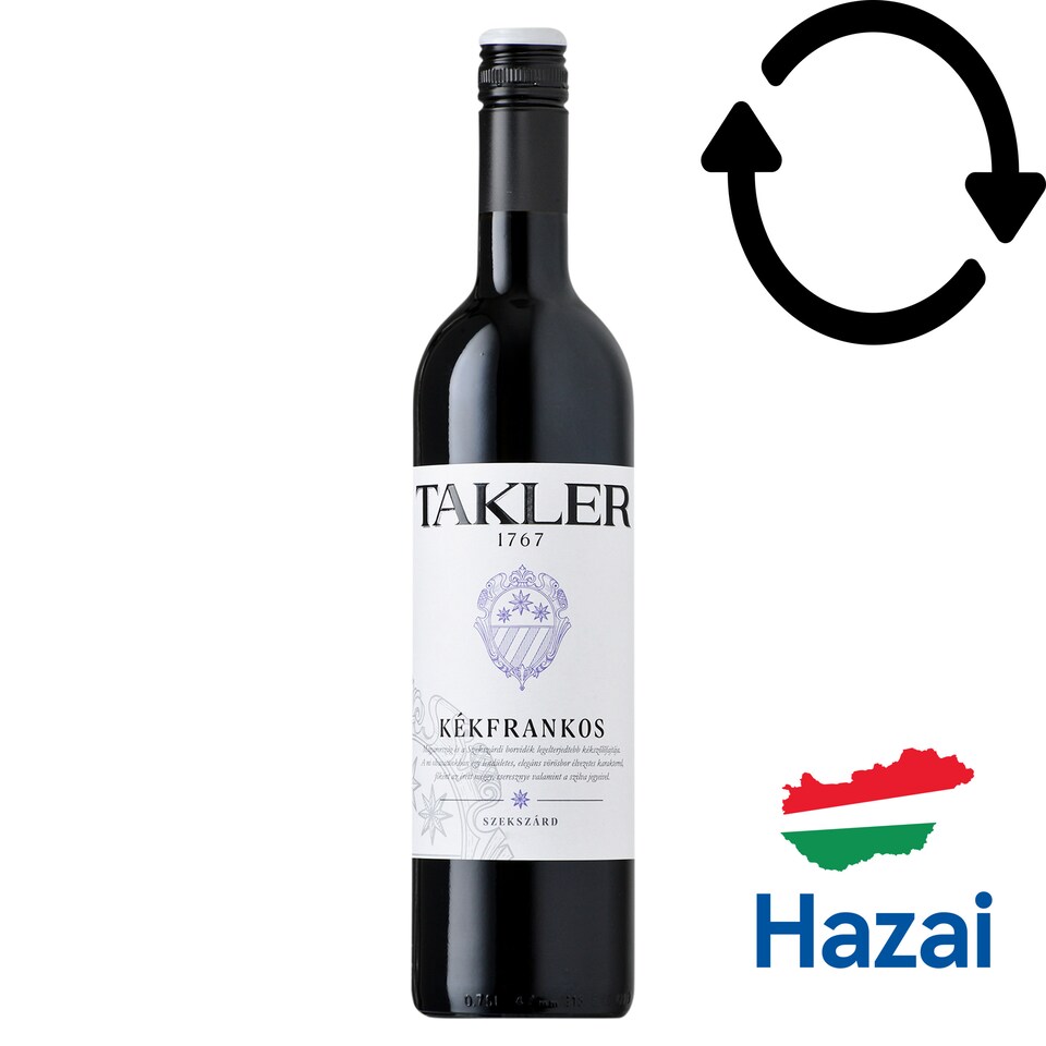 Takler Kékfrankos száraz vörösbor 12% 0,75 l