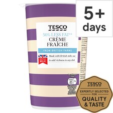 Tesco 50% Less Fat Creme Fraiche 600Ml