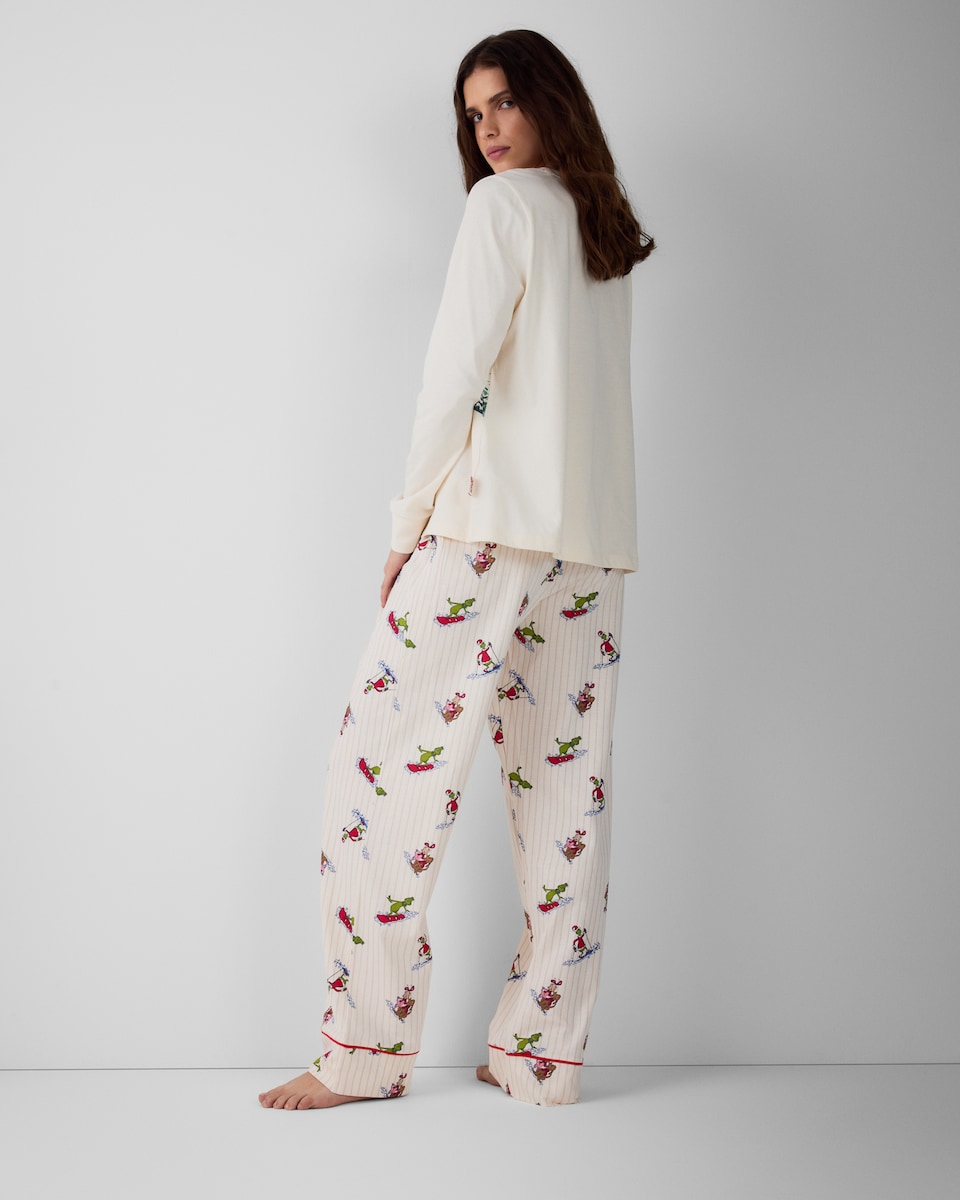 image 1 of The Grinch Pure Cotton Matching Family Pyjama Set in Cream