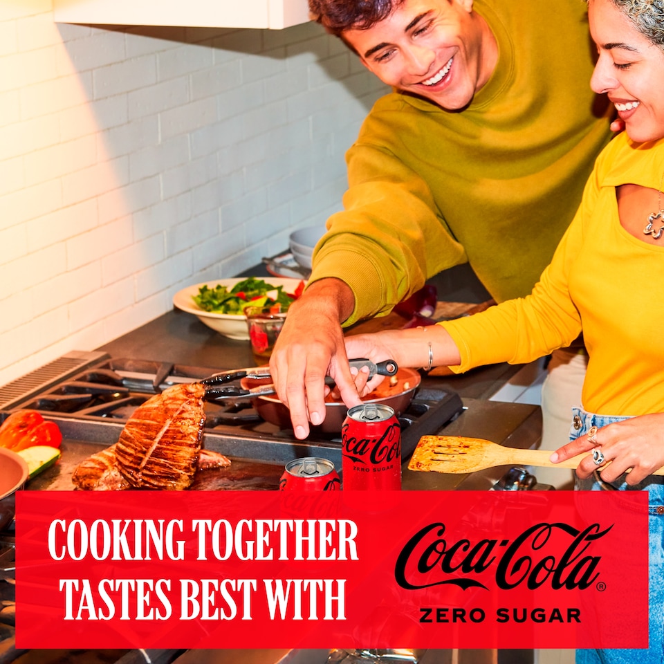 image 1 of Coca-Cola Zero Sugar Soft Drink Cans 4 x 330 mL