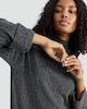 image 1 of F&F Ribbed High Neck Long Sleeved Tunic in Grey