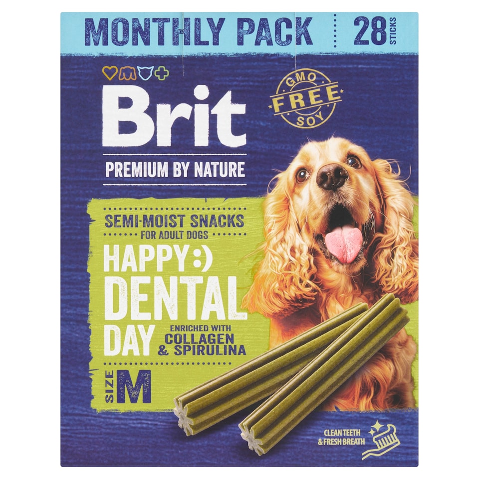 image 1 of Brit Premium by Nature Dental Stick M with Collagen and Spirulina 0.72kg