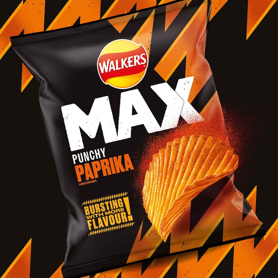 image 1 of Walkers Max Punchy Paprika Grab Bag Crisps 50g