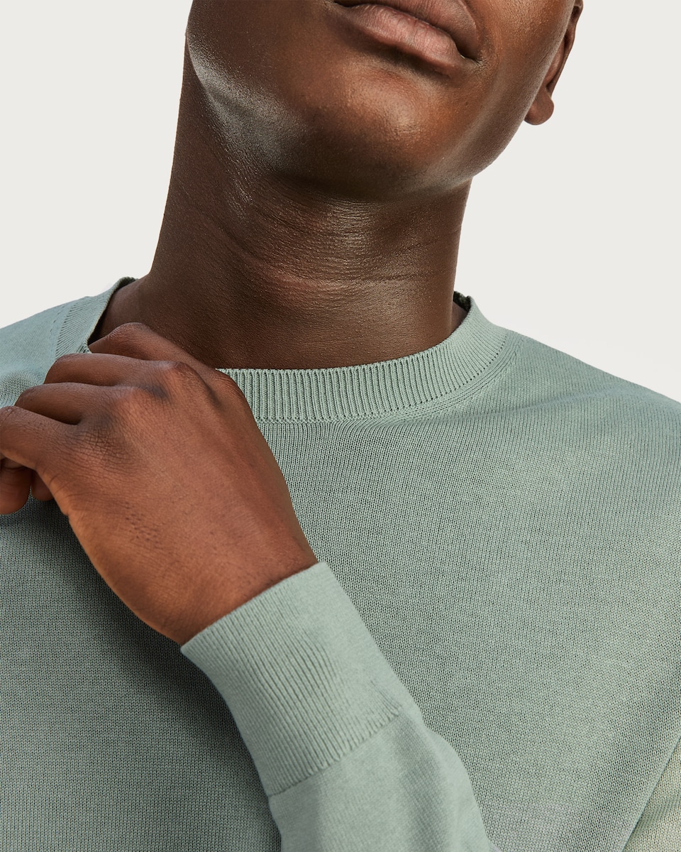 image 1 of F&F Pure Cotton Fine Knit Jumper in Mint