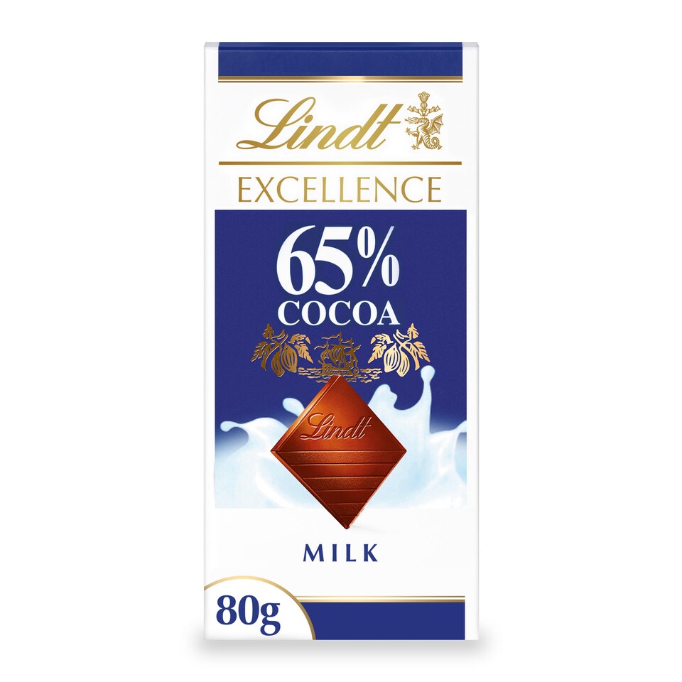 image 1 of Lindt Excellence 65% Milk Chocolate Cocoa Bar 80G