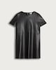 image 4 of F&F Girls Faux Leather Short Sleeved Dress in Black