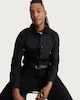 image 1 of F&F Slim Fit Easy Iron Single Cuff Smart Shirt in Black