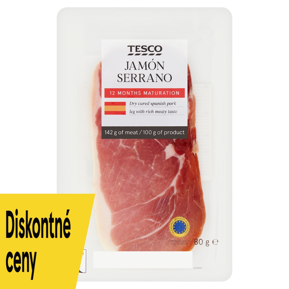 Tesco Jamón Serrano 80 g