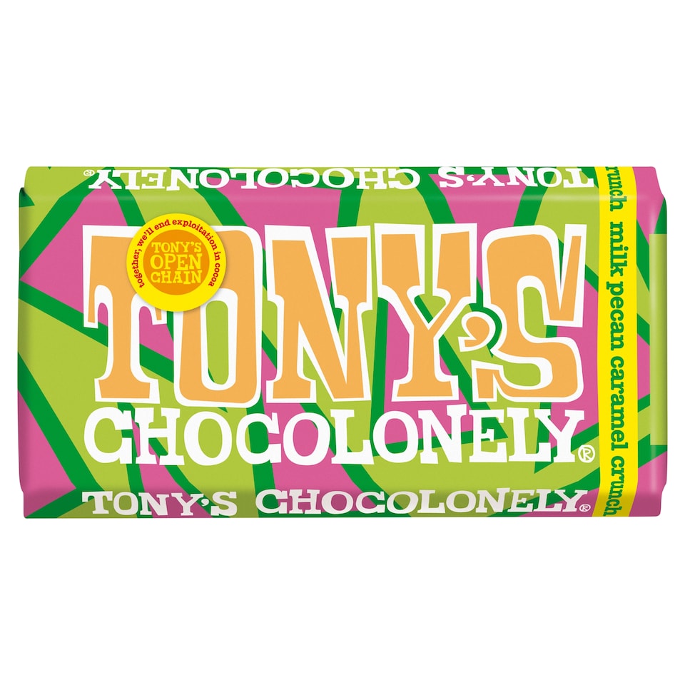 image 1 of Tonys Chocolonely Milk Pecan Caramel Crunch 180g