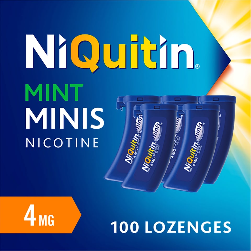 image 1 of NiQuitin Minis 4mg Nicotine Lozenges - Mint 100s
