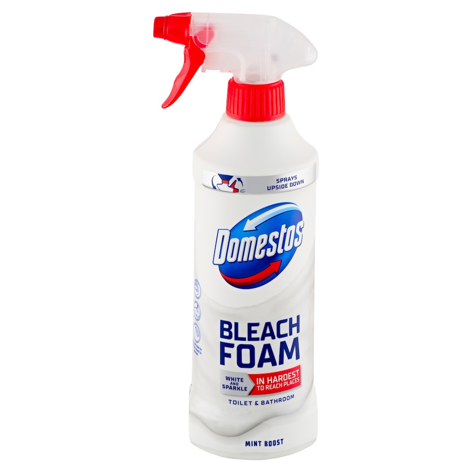 obrázok 1 z Domestos Bleach Foam čistič toalety White & Shine 435 ml