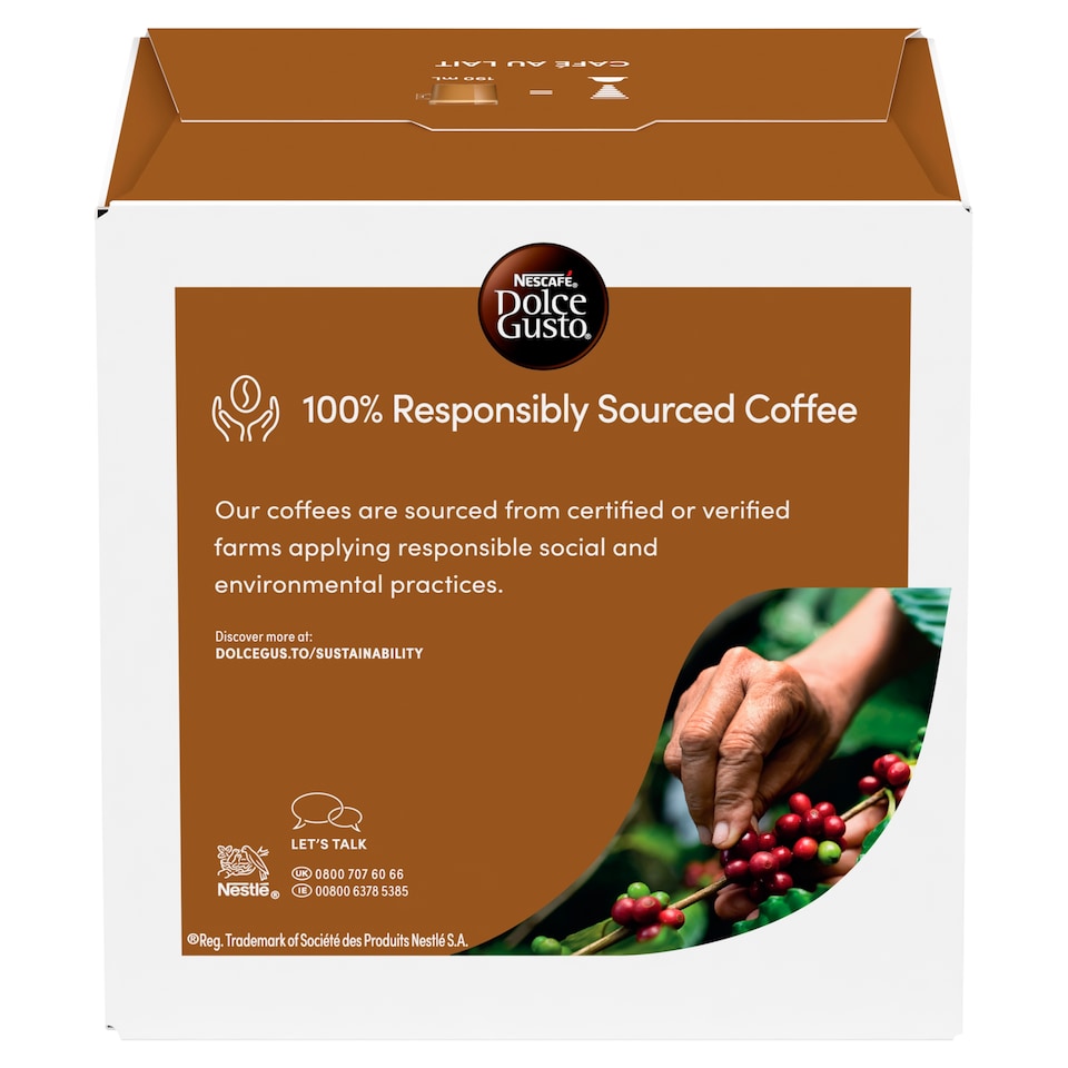 image 1 of Nescafe Dolce Gusto Café Au Lait Coffee Pods x16 160g