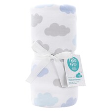 Fred & Flo Cloud Printed Fleece Blanket