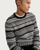 image 1 of F&F Fair Isle Knitted Jumper in Black