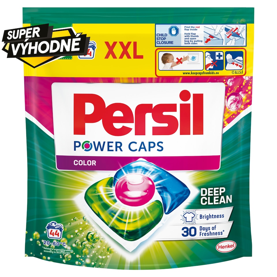 Persil Power Caps Color Deep Clean Dispensed Detergent 44 Washes 44 x 14g (616g)