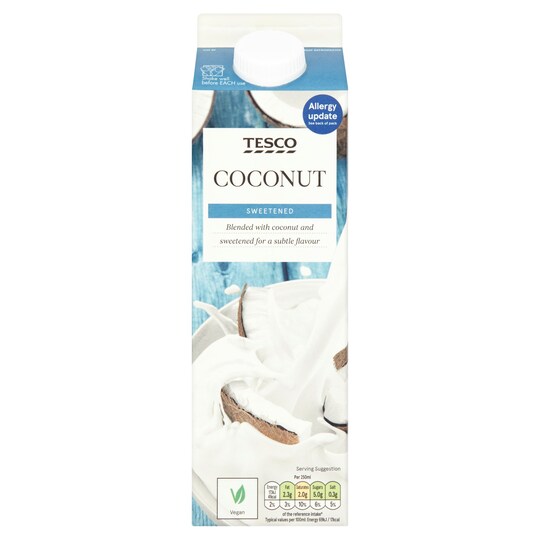 Tesco Sweetened Coconut Milk Alternative 1L Tesco Groceries