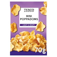 Tesco Mini Poppadom Snacks 70 G
