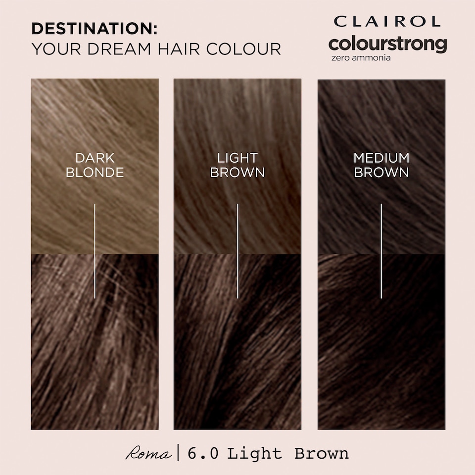image 1 of CLAIROL COLOUR STRONG PERMANENT HAIR DYE - 6.0 LIGHT BROWN