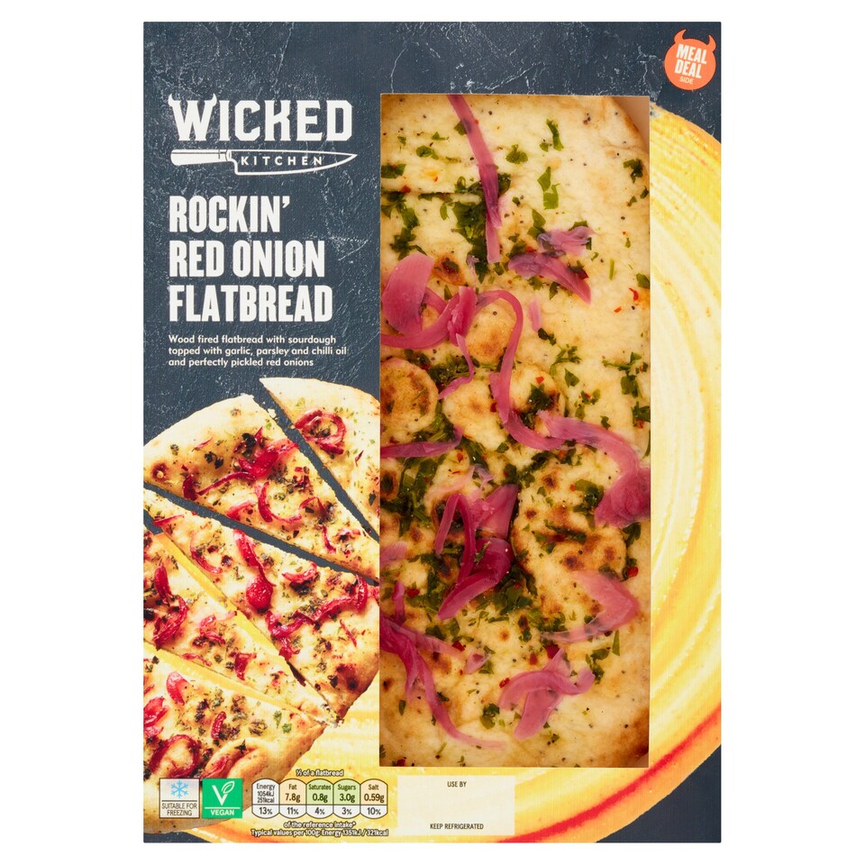 Wicked Kitchen Rockin' Red Onion Flatbread 175G Tesco Groceries