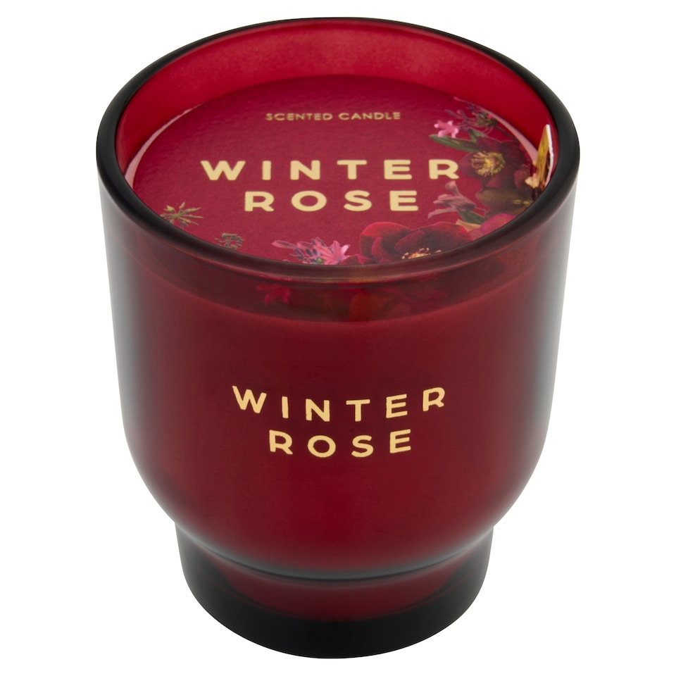image 1 of F&F Home Floral Bouquet Small Candle Winter Rose 155g