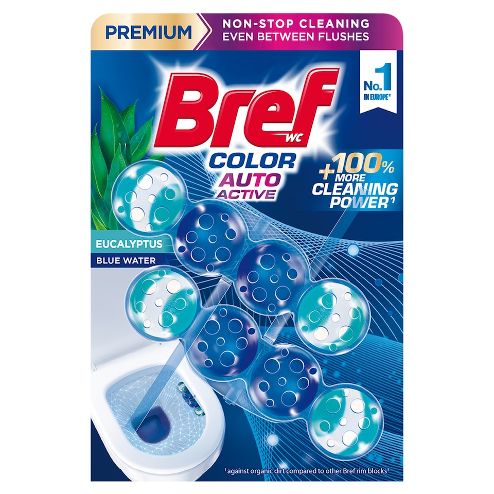 Bref Color Auto Active Eucalyptus tuhý WC blok 2 x 50g