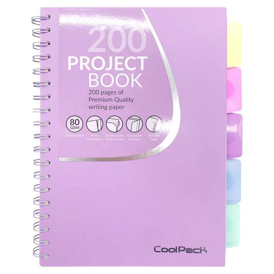 obrázok 1 z CoolPack Pastelový projektový zošit so záložkami B5