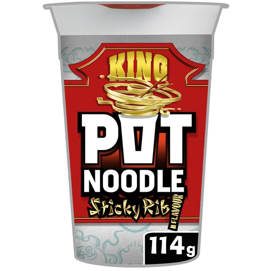 Pot Noodle King Sticky Rib Snack 114G Tesco Groceries