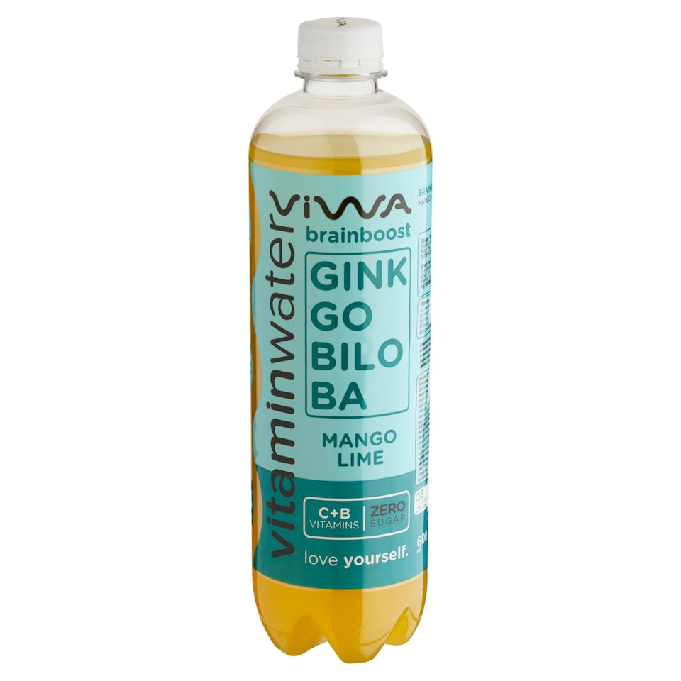 Viwa Vitaminwater Gingko Biloba mangó-lime ízű, energia- és szénsavmentes üdítőital 600 ml  1. kép