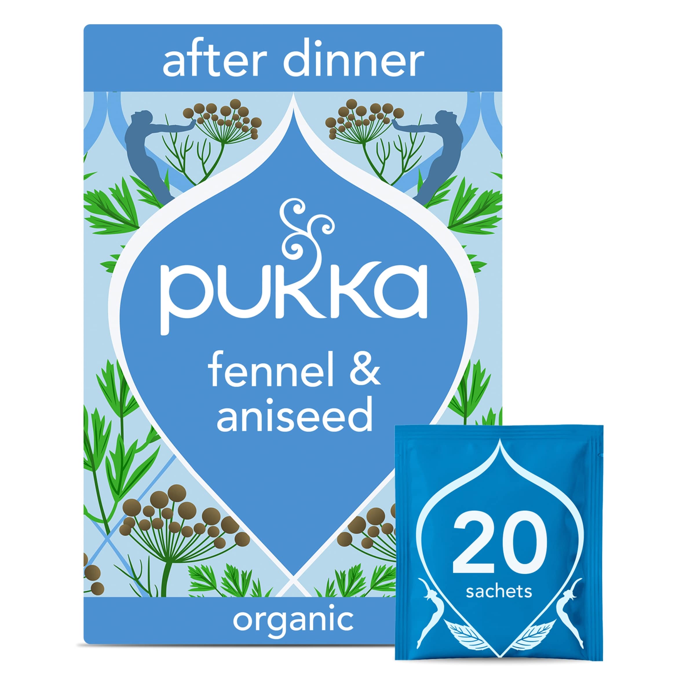Pukka Organic After Dinner Tea With Fennel for Digestion 20 Herbal Tea Bags 40g
