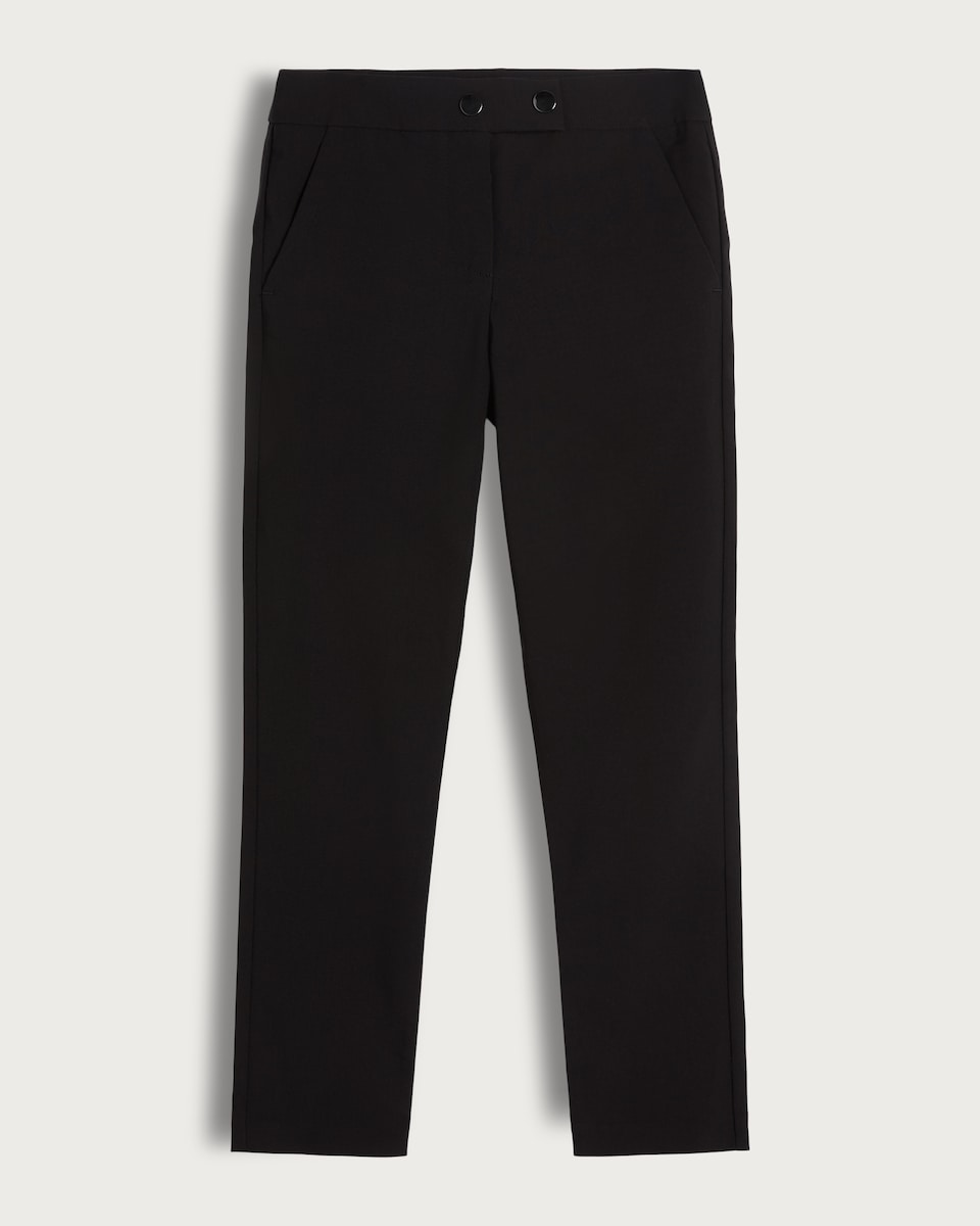 image 1 of F&F School Girls Skinny Fit Trousers in Black