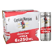 Captain Morgan Original Spiced Gold & Pepsi Max 6 X 250ML