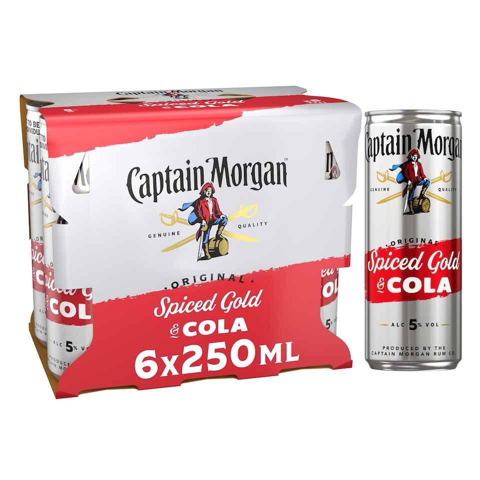 image 1 of Captain Morgan Original Spiced Gold & Pepsi Max 6 X 250ML