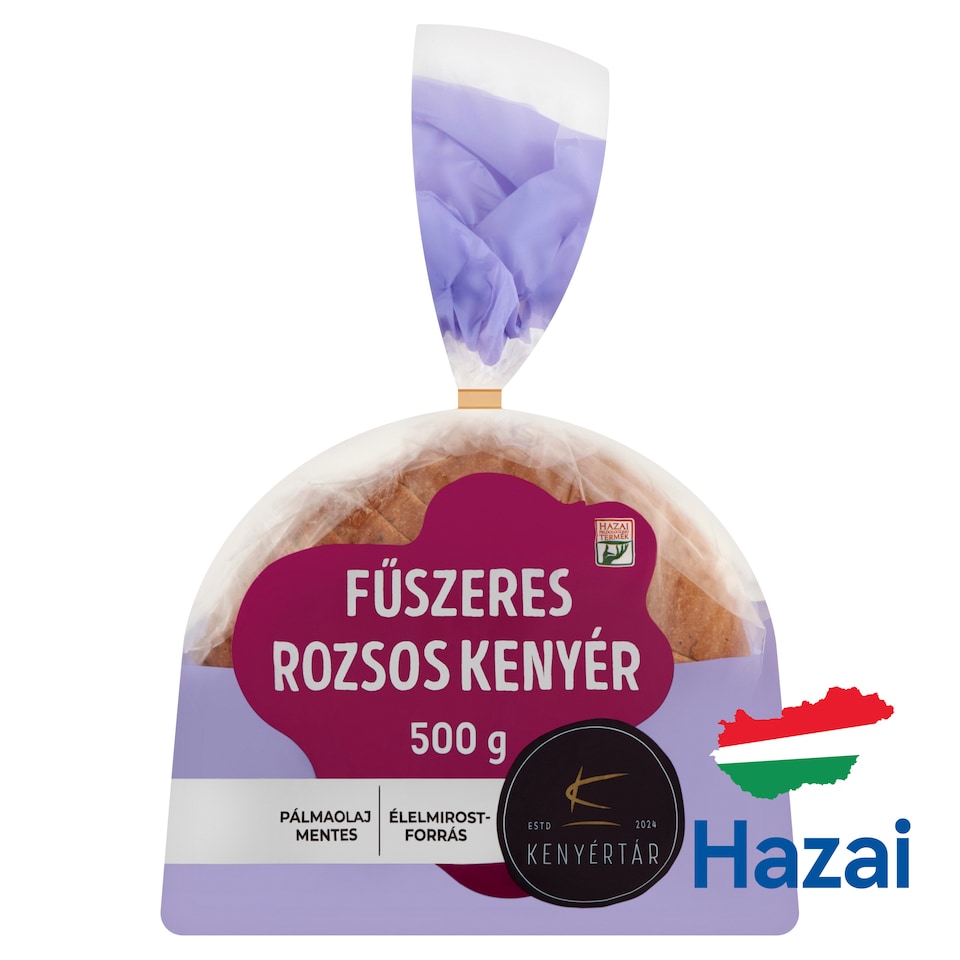 Kenyértár Spicy Sliced Rye Bread 500 g