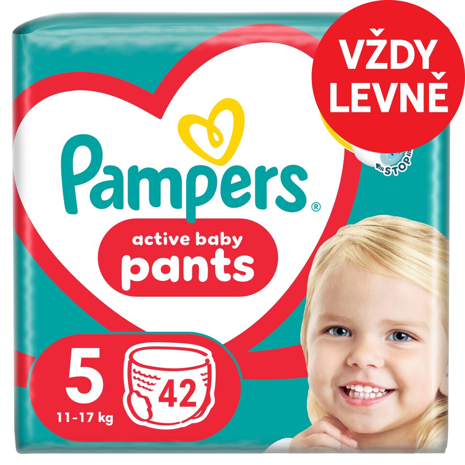 image 1 of Pampers Active Baby Pants Size 5, 42 Nappies, 11kg-17kg